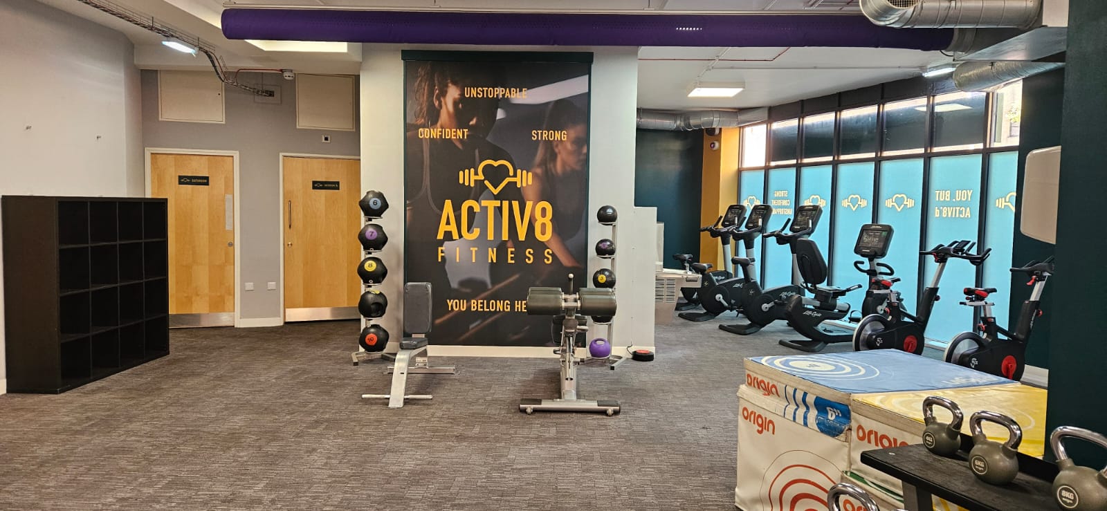 Modern gym equipment at Activ8 Fitness Bedford